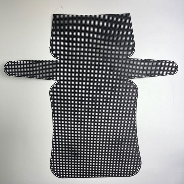 Plastik El Çantası Kanvası 50 cm Boy Büyük Siyah