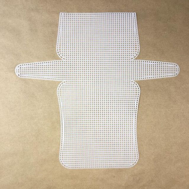 Plastik El Çantası Kanvası 33 cm Boy Küçük Beyaz