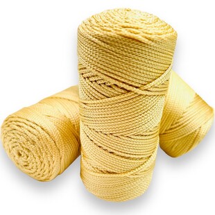 PUPPETS - Polyester Makrome İpi 100 Gram Açık Sarı Altınsı Hardal PUPPETS - Polyester Makrome İpi 100 Gram Açık Sarı Altınsı Hardal
