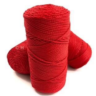 PUPPETS - Polyester Makrome İpi 100 Gram Kırmızı No: 0100 PUPPETS - Polyester Makrome İpi 100 Gram Kırmızı No: 0100