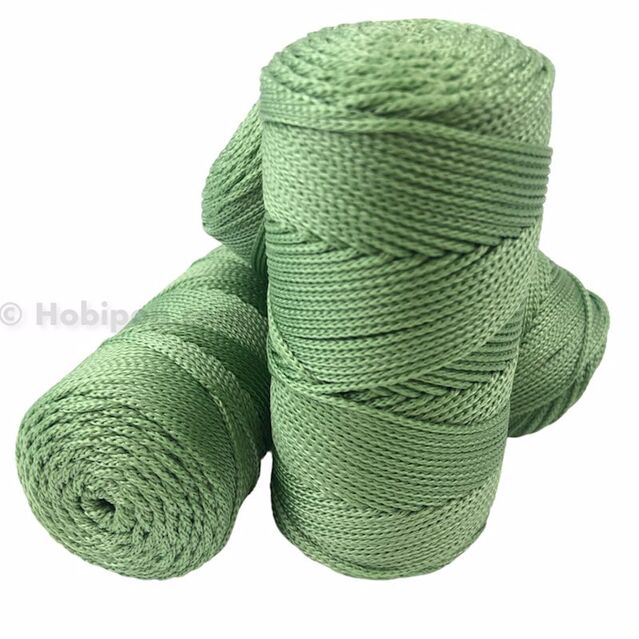 Polyester Makrome İpi 100 Gram Koyu Çağla