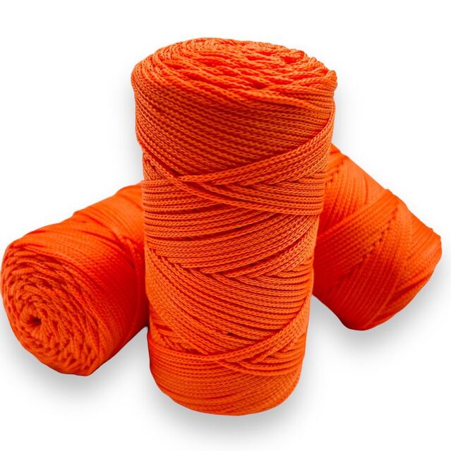 Polyester Makrome İpi 100 Gram Turuncu No:120