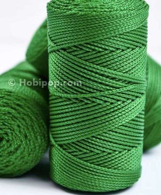 Polyester Makrome İpi 100 Gram Yeşil