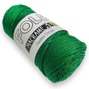 FOLD - Polyester Simli Makrome İpi Yeşil FOLD - Polyester Simli Makrome İpi Yeşil