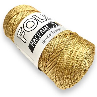 FOLD - Polyester Simli Makrome İpi Altın Renk FOLD - Polyester Simli Makrome İpi Altın Renk