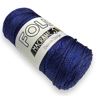 FOLD - Polyester Simli Makrome İpi Gece Mavisi FOLD - Polyester Simli Makrome İpi Gece Mavisi