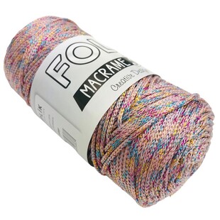 FOLD - Polyester Simli Makrome İpi Pembe FOLD - Polyester Simli Makrome İpi Pembe