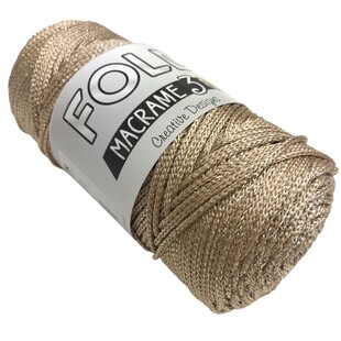 FOLD - Polyester Simli Makrome İpi Tatlı Açık Vizon FOLD - Polyester Simli Makrome İpi Tatlı Açık Vizon