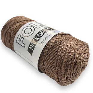 FOLD - Polyester Simli Makrome İpi Tatlı Kahve FOLD - Polyester Simli Makrome İpi Tatlı Kahve