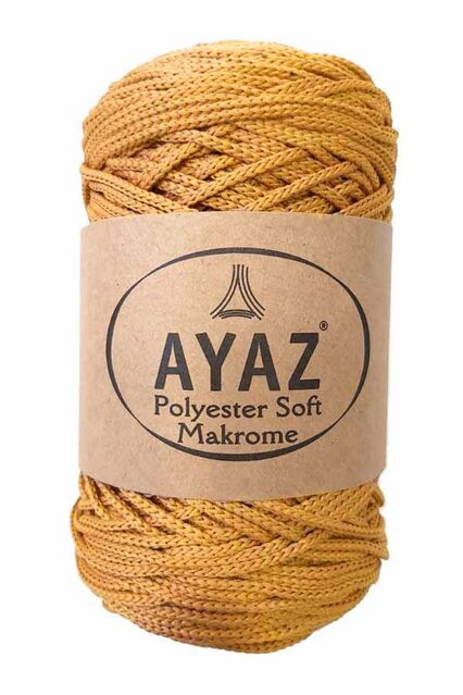 Polyester Soft Makrome İpi 250 Gram 1111 Hardal