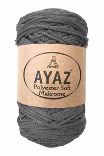AYAZ - Polyester Soft Makrome İpi 250 Gram 1193 Antrasit AYAZ - Polyester Soft Makrome İpi 250 Gram 1193 Antrasit