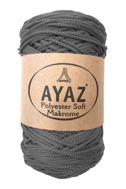 Polyester Soft Makrome İpi 250 Gram 1193 Antrasit