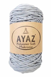 AYAZ - Polyester Soft Makrome İpi 250 Gram 1195 Açık Gri AYAZ - Polyester Soft Makrome İpi 250 Gram 1195 Açık Gri