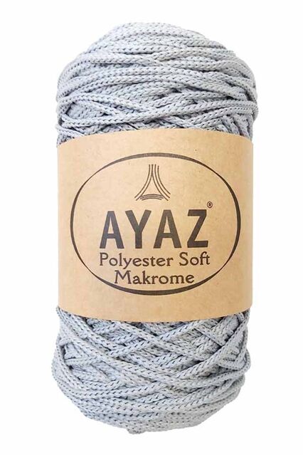 Polyester Soft Makrome İpi 250 Gram 1195 Açık Gri