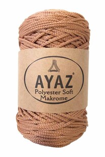 AYAZ - Polyester Soft Makrome İpi 250 Gram 1221 Camel AYAZ - Polyester Soft Makrome İpi 250 Gram 1221 Camel