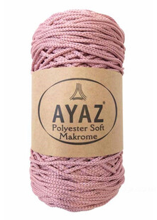 AYAZ - Polyester Soft Makrome İpi 250 Gram 1275 Pudra