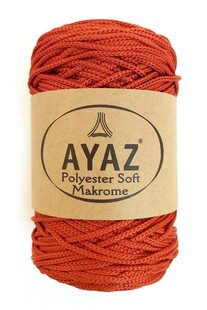 AYAZ - Polyester Soft Makrome İpi 250 Gram 1507 Kiremit AYAZ - Polyester Soft Makrome İpi 250 Gram 1507 Kiremit