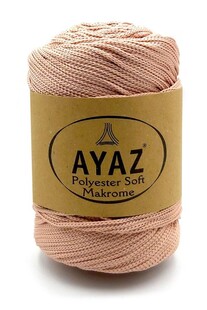 AYAZ - Polyester Soft Makrome İpi 250 Gram 1722 Pudra AYAZ - Polyester Soft Makrome İpi 250 Gram 1722 Pudra