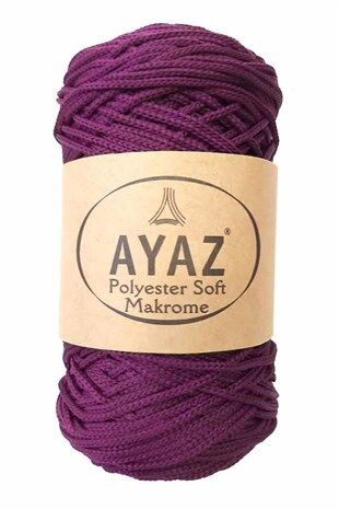 Polyester Soft Makrome İpi 250 Gram 1060 Mürdüm