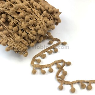 HOBİPOP - Ponpon Şerit Koyu Camel Renk HOBİPOP - Ponpon Şerit Koyu Camel Renk