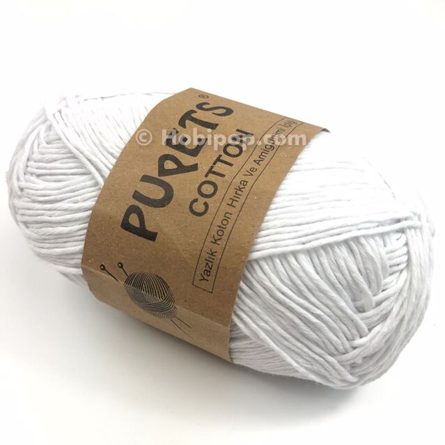 Pupets Cotton İp 100 Gram Beyaz