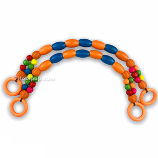 HOBİPOP - Renkli Tahta Boncuklu Çanta Sapı HOBİPOP - Renkli Tahta Boncuklu Çanta Sapı