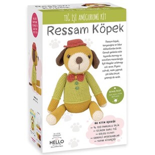 Ressam Köpek Amigurumi Yapım Seti - Thumbnail