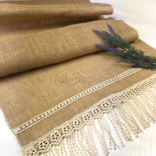 HOBİPOP - Saçak Dantelli Jüt Runner