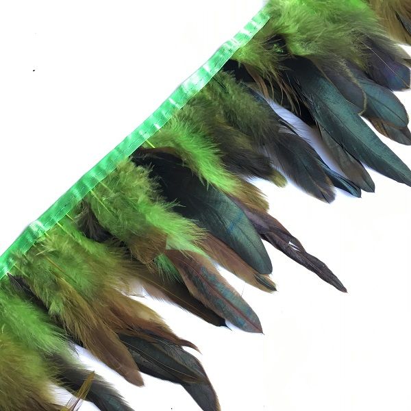 Şandel Şerit Kuş Tüyü Fıstık Yeşil Zümrüt