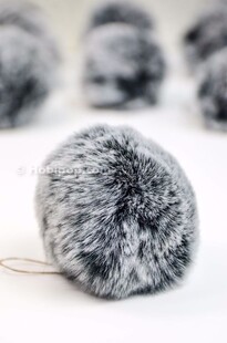 HOBİPOP - Şapka ve Bere Ponponu 08 Kırçıllı Gri HOBİPOP - Şapka ve Bere Ponponu 08 Kırçıllı Gri