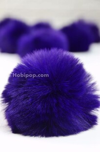 HOBİPOP - Şapka ve Bere Ponponu 15 Mor HOBİPOP - Şapka ve Bere Ponponu 15 Mor