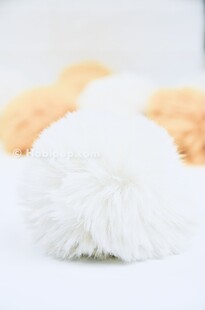 HOBİPOP - Şapka ve Bere Ponponu Beyaz HOBİPOP - Şapka ve Bere Ponponu Beyaz