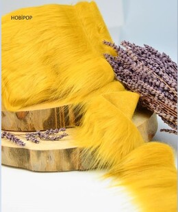 HOBİPOP - Şerit Suni Kürk Peluş Hardal HOBİPOP - Şerit Suni Kürk Peluş Hardal