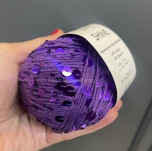  - Shine İri Pullu Örgü İpi No 10 Mor