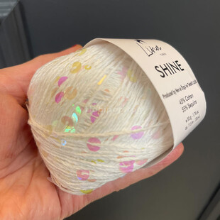 - Shine İri Pullu Örgü İpi No 11 Beyaz  - Shine İri Pullu Örgü İpi No 11 Beyaz