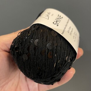 - Shine İri Pullu Örgü İpi No 13 Siyah  - Shine İri Pullu Örgü İpi No 13 Siyah