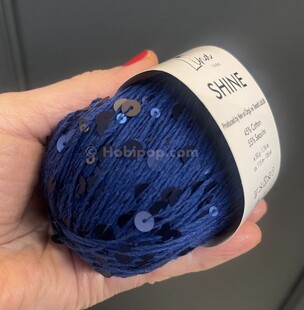  - Shine İri Pullu Örgü İpi No 18 Saks Mavi