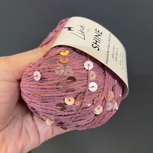  - Shine İri Pullu Örgü İpi No 19 Gül Kurusu