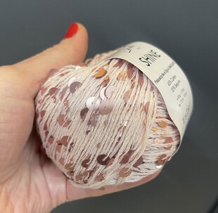  - Shine İri Pullu Örgü İpi No 06 Pudra