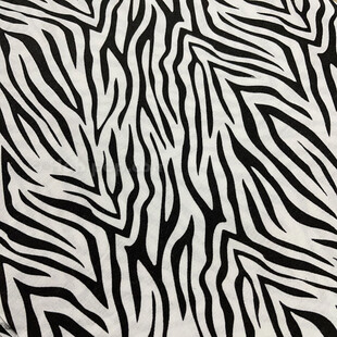 HOBİPOP - Siyah Beyaz Zebra Desenli Poplin Pamuklu Kumaş Astarlık 50x120 cm