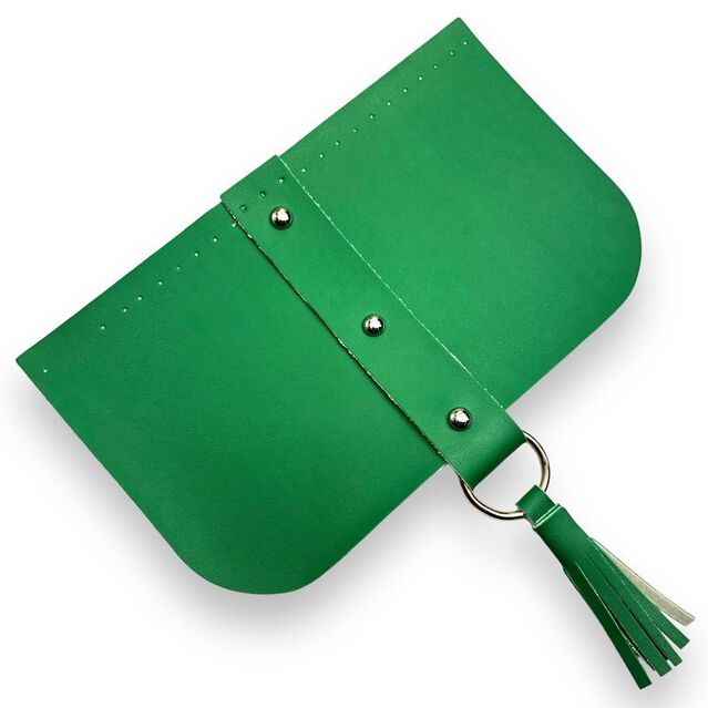 Suni Deri Çanta Kapağı Benetton Yeşil 02 Model