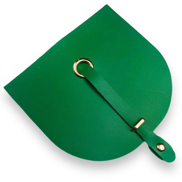 Suni Deri Çanta Kapağı Gold Kuşgözü Halkalı Benetton Yeşil