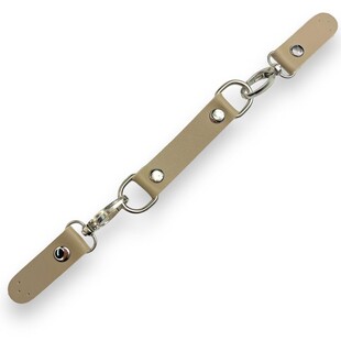 HOBİPOP - Suni Deri Çanta Kilit Kancalı Böce Bej