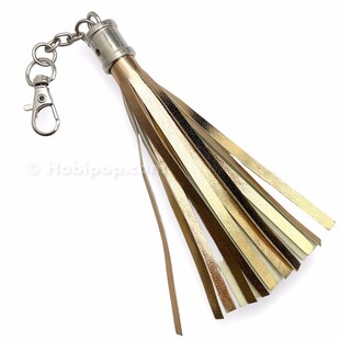 HOBİPOP - Suni Deri Çanta Püskülü Gold