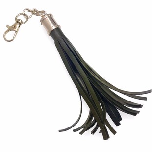 HOBİPOP - Suni Deri Çanta Püskülü Haki Yeşil