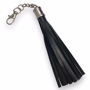 HOBİPOP - Suni Deri Çanta Püskülü Siyah