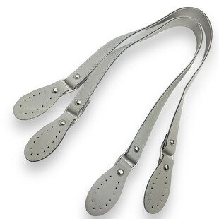 HOBİPOP - Suni Deri Çanta Sapı Metalli Gri HOBİPOP - Suni Deri Çanta Sapı Metalli Gri