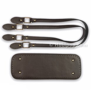 HOBİPOP - Suni Deri Çanta Sapı ve Tabanı 2′li Set Kahve HOBİPOP - Suni Deri Çanta Sapı ve Tabanı 2′li Set Kahve