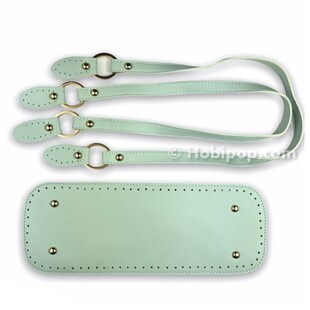 HOBİPOP - Suni Deri Çanta Sapı ve Tabanı 2′li Set Mint Yeşil HOBİPOP - Suni Deri Çanta Sapı ve Tabanı 2′li Set Mint Yeşil