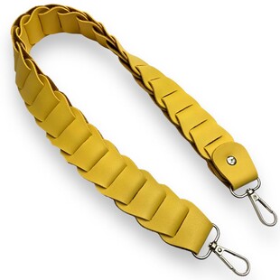 HOBİPOP - Suni Deri Geçmeli Örgü Çanta Sapı Sarı HOBİPOP - Suni Deri Geçmeli Örgü Çanta Sapı Sarı